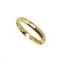Alianza oro 18k brillante 0.032ct. diámetro 2 mm. Ancho 3x3 mm. Se puede personalizar.