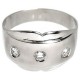 Sortija oro blanco 18k mate brillo circonitas [536S]