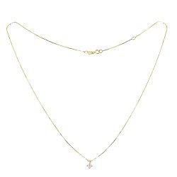 Colgante con cadena Oro amarillo 18k modelo Garritas (1 Diamante 3,25mm. 0,14cts.) Colgante:3,25mm.