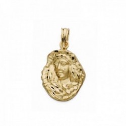 Esperanza de Triana colgante oro 18k unisex 20 mm. medalla silueta detalles realistas