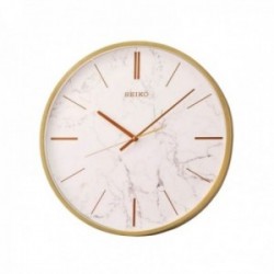 Reloj pared Seiko Clocks QXA760G redondo 40.5 cm. dorado detalle vetas esfera