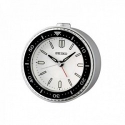 Reloj despertador Seiko Clocks QHE184J redondo 9 cm. gris alarma zumbador repetición lumebrite