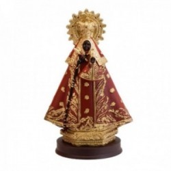 Virgen Guadalupe Extremadura figura 17 cm. imagen resina peana decoración