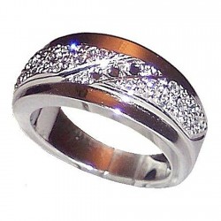 Sortija plata Ley 925m talla 12 rodiada