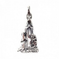 Vrigen de Lourdes colgante plata Ley 925m silueta 27 mm. maciza detalles tallados