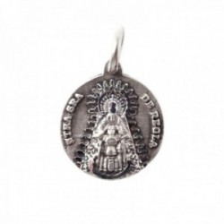 Virgen de Regla Chipiona medalla plata Ley 925m colgante 14 mm. maciza detalles tallados