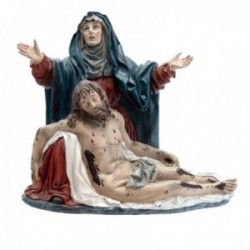 Virgen de la Piedad figura 19 cm. imagen hijo resina