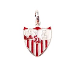 Sevilla FC escudo plata Ley 925m colgante macizo unisex 19 mm. esmaltado color