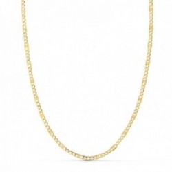 Cadena oro 18k unisex 45 cm. hueca 3x1 detalle eslabón 2 mm. reasa