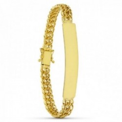Esclava oro 18k mujer 19 cm. caraqueña chapa lisa