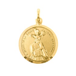 Cristo de los Gitanos medalla oro 18k 19 mm. Nuestro Padre Jesús de la Salud bisel