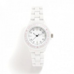 Agatha Ruiz de la Prada reloj colección ARMIS goma blanco detalles indicadores plateados segundero