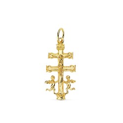 Cruz Caravaca Colgante Oro 9k unisex 31 mm. lisa plana
