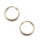 Pendientes oro 18k aros 12mm. redondos lisos ligeros [7719]
