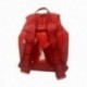 Agatha Ruiz de la Prada Mochila roja cuadros acolchados acabado satinado bolsillos delanteros