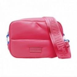 Agatha Ruiz de la Prada Bolso Bandolera PU piel vegana rosa cremallera nube detalles azul