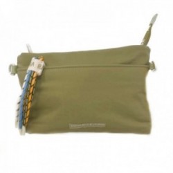Agatha Ruiz de la Prada Bolso Bandolera Plana Nylon Verde borla colores decorativa cierre cremallera