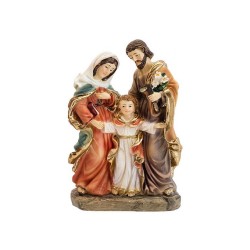 Sagrada Familia figura 15 cm. Virgen María San José Niño Jesús imagen resina