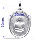 Medalla plata Ley 925m San Josemaría Escrivá doble cara [8249]