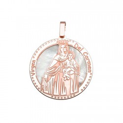 8918 bano rosa Virgen Carmen n/ácar 30mm Medalla plata ley 925m