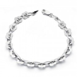 Pulsera oro blanco 18k 18.5cm. [AA0013]