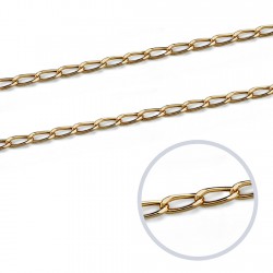 Cadena oro 18k bilbao hueca 45cm. [AA0054]