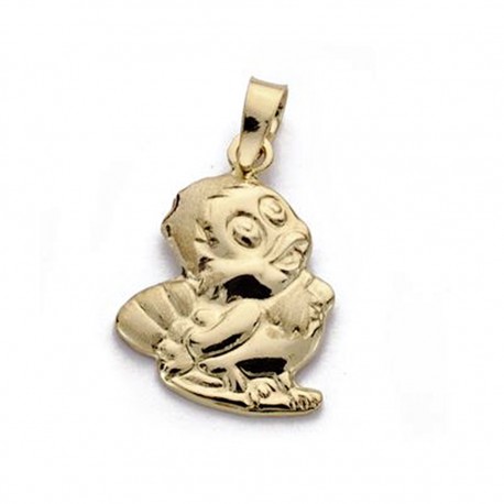 Colgante pollito oro 18k 19mm. [AA0117]