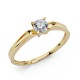 Solitario oro 18k circonita 4mm. [AA0449]