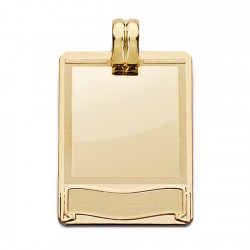 Colgante chapa oro 18k láser 28mm. [AA0597]