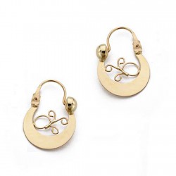 Pendientes oro 9k criollas 17mm. [AA0685]