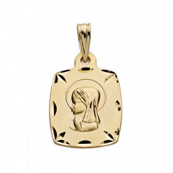 Medalla oro 9k 19mm. rectangular [AA0690GR]