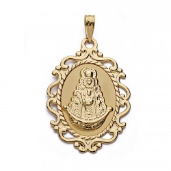Medalla oro 18k Virgen del Rocío 31cm. [AA0216]
