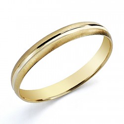 Alianza oro 18k 3mm. mate y brillo [8040]