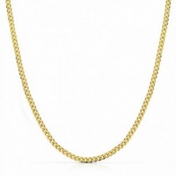 Cadena oro 18k barbada 60cm. hueca ancho eslabón 25mm. unisex