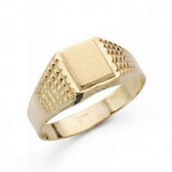 Sello oro 18k niño 7mm. tallado hueco grabación incluida