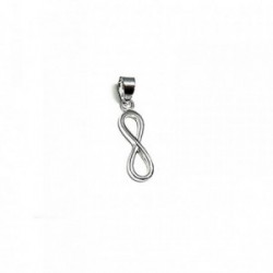 Colgante plata Ley 925m símbolo infinito 20mm. unisex liso calado