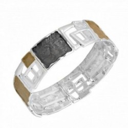 Pulsera ANTONELLI CRUISE bronce extensible paneles calados [AA9829]