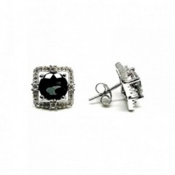 Pendientes plata ley 925m piedra topacio místico [AA8997]