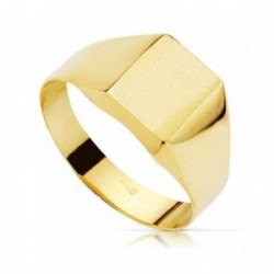 Sello oro 18k niño hueco liso 10x8mm. [AB2396]