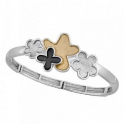 Pulsera ANTONELLI CRUISE bronce extensible centro flores [AB2487]