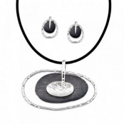Conjunto ANTONELLI CRUISE bronce gargantilla pendientes [AB2489]