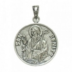 Colgante plata ley 925m San Benito 23mm. amuleto. unisex