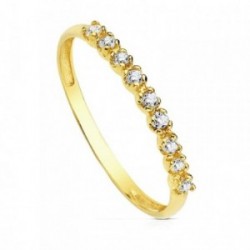 Sortija oro 18k multipiedra 2mm. [AB3028]