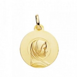 Medalla oro 18k María Francesa 18mm. [AB3822]