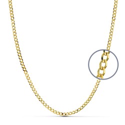 Cadena oro 18k barbada 60cm. maciza 11.50grs. unisex