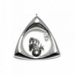 Colgante horóscopo plata Ley 925m Capricornio triangular [AB4157]