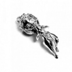Colgante horóscopo plata Ley 925m Acuario busto 33mm. [AB4162]