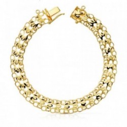 Pulsera oro 18k princesa 20.5cm. 9mm. [AB4615]
