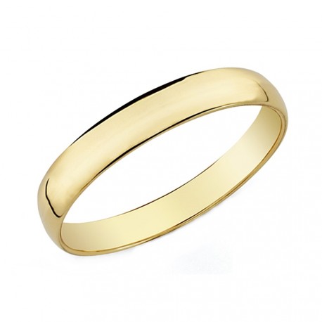 Alianza oro 18k lisa 3.5mm. [AA0084]