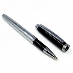 Roller rayas veticales labradas plateado negro [AC0083]